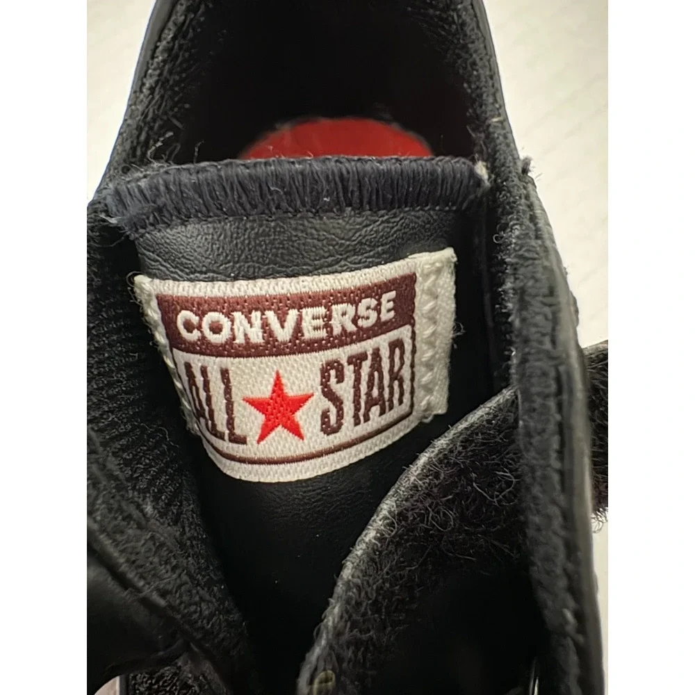 Converse All Star Infant Size 4 Black Double Strap Sneakers EUC Toddler